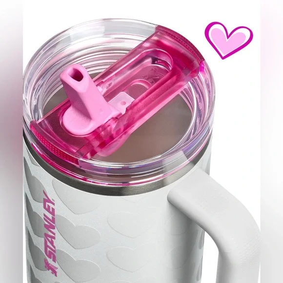 Stanley White and Pink Quencher ProTour Tumbler - Picture 3 of 12